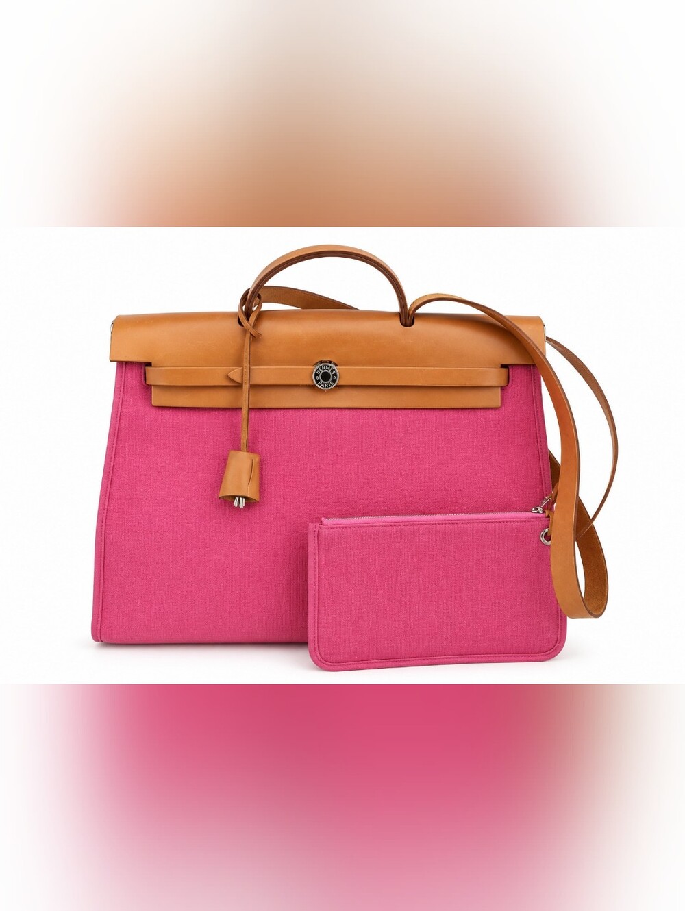 Hermes Pink/Brown Herbag 2 Way